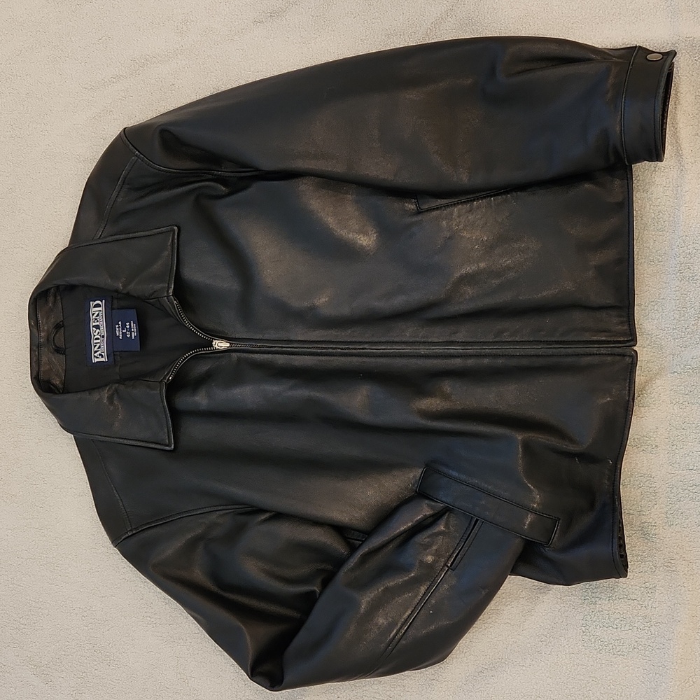 LL Bean Black leather jacket